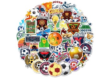 50 stuk voetbal Cartoon stickers voor kinderen en volwassenen Beloningsstickers Journal Laptop Telefoon Stickers